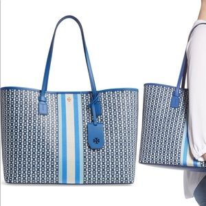 Tory Burch Gemini Link Tote Bondi Blue